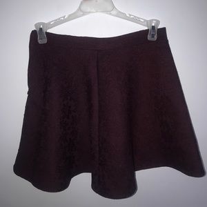 Forever 21 Maroon Lace Skater Skirt